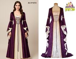 שמלת ימי ביניים סגולה