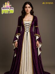 שמלת ימי ביניים סגולה